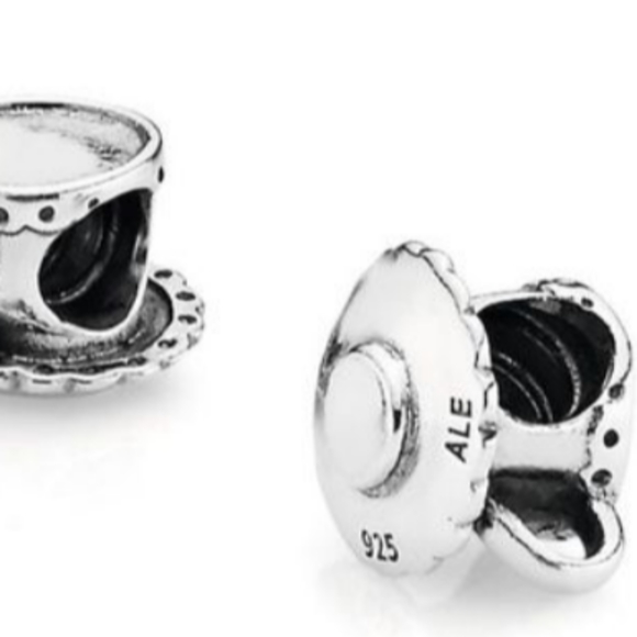 Authentic Pandora Tea Cup Charm 790361 ALE 925 Sterling Silver - Picture 3 of 6